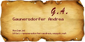 Gaunersdorfer Andrea névjegykártya